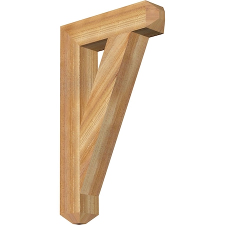 Ekena Millwork Traditional Craftsman Rough Sawn Bracket, Western Red Cedar, 4"W x 18"D x 30"H BKT04X18X30TRA04RWR